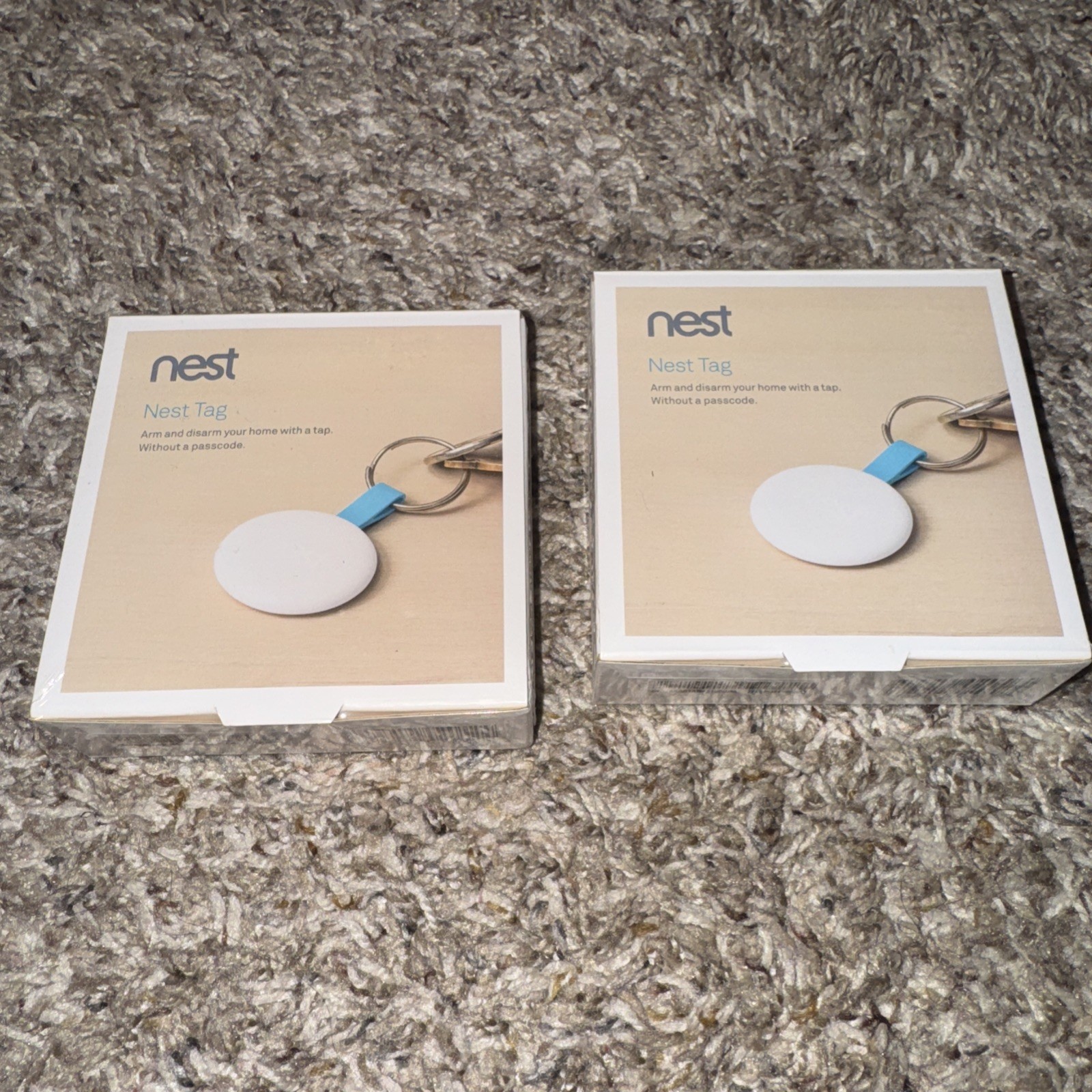 Two Nest Tag Keychain Access Control for Nest Secure System NEW SEALED
