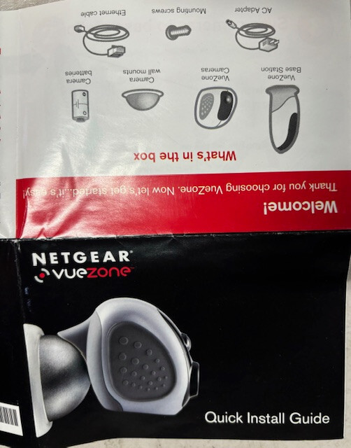 NETGEAR VUEZONE Wire-free Video Monitoring System VZSM2720-1ACPAS GENTLY USED