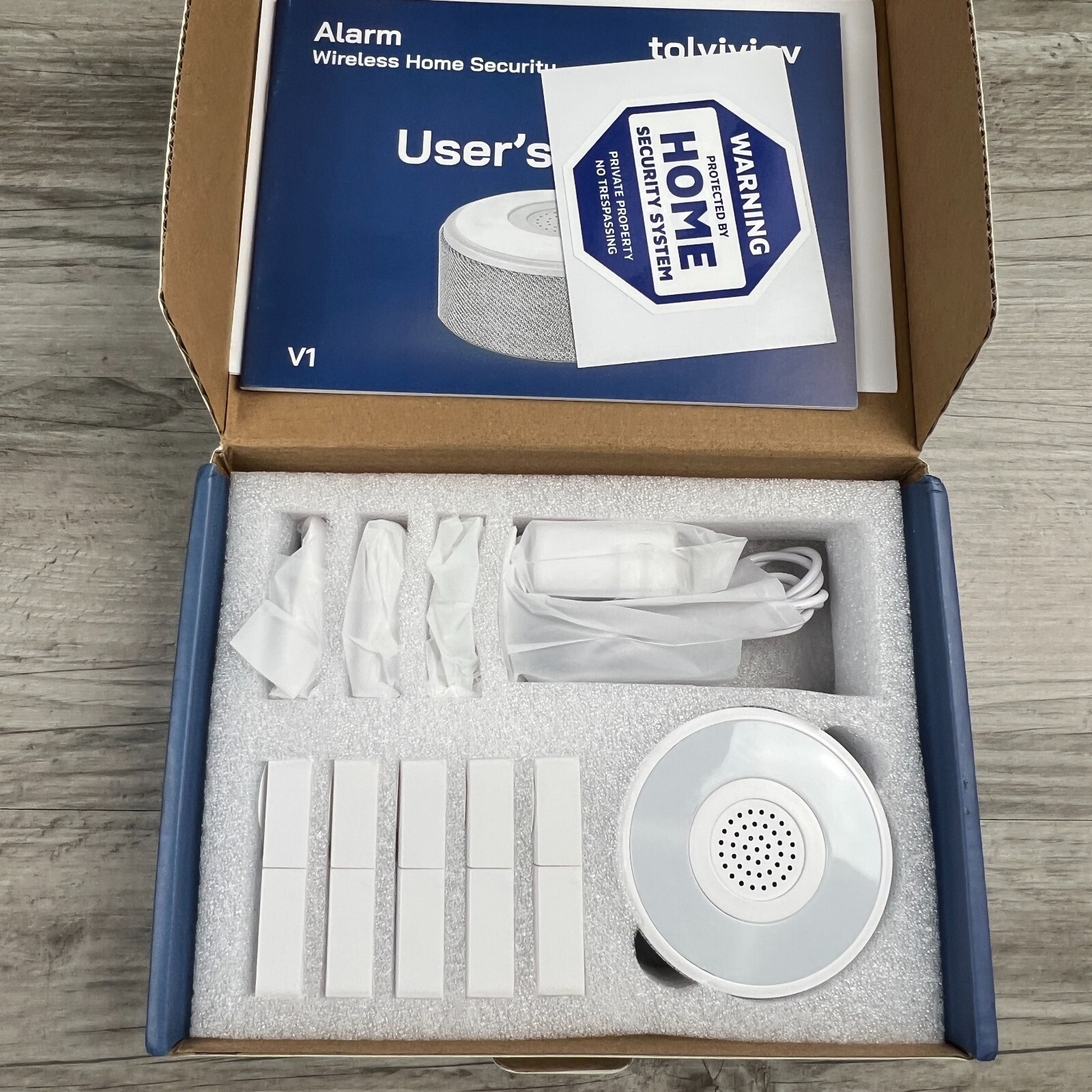 tolviviov Home Alarm System 8 Pieces Smart Home Alarm Security System Smart App
