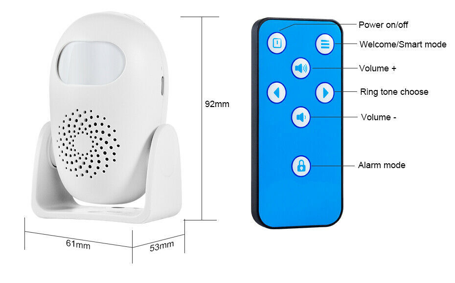 New Home Security Welcome Entry Doorbell Wireless Alarm Motion Sensor Detector