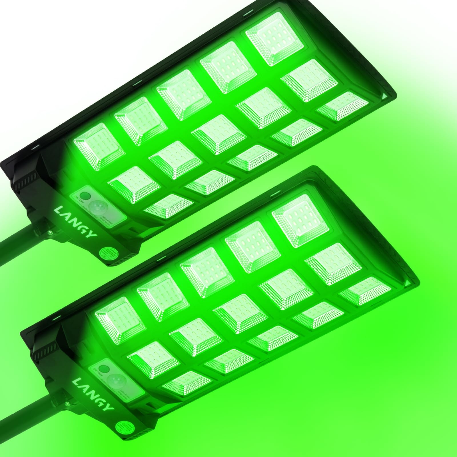 LANGY 2PACK Hog Lights 12000LM Waterproof, Green Light for 2 PACK, Black