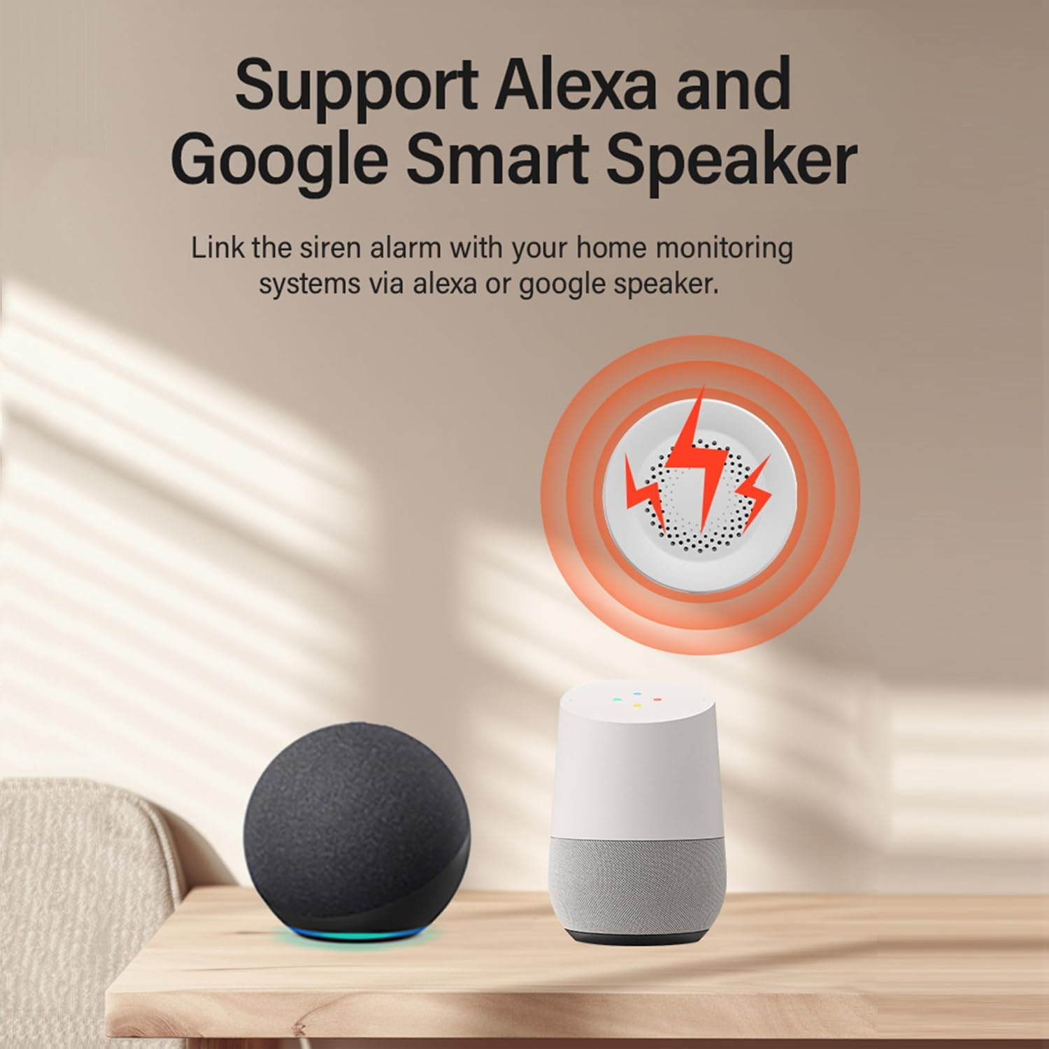 Wifi Siren Alarm: Wireless Burglar Alarm for Home Security and Smart Home Automa