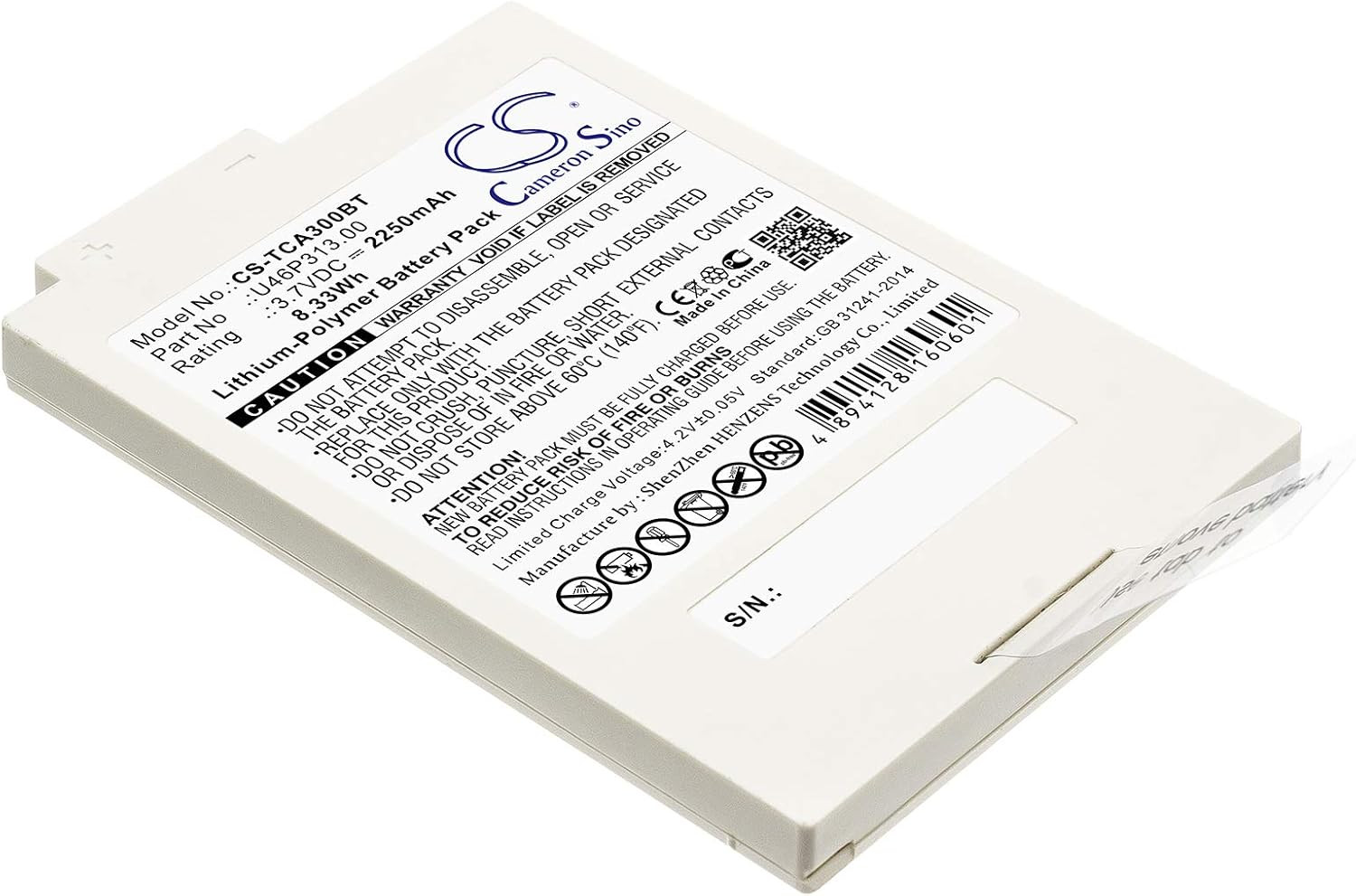 Replacement Battery for Xfinity Icontrol Technicolor TCA300COM Part NO 2250 Mah