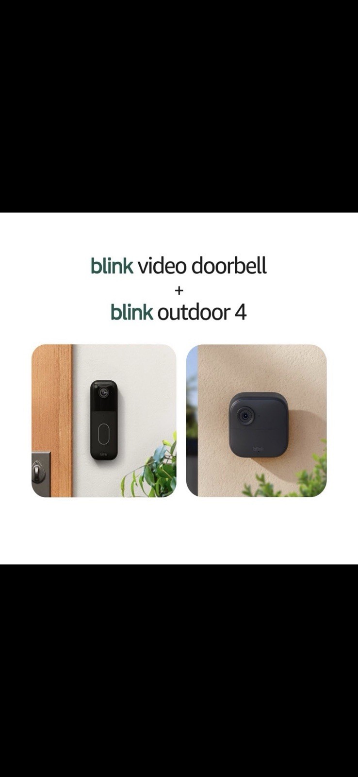 Blink Outdoor 4 Camera + Battery Video Doorbell