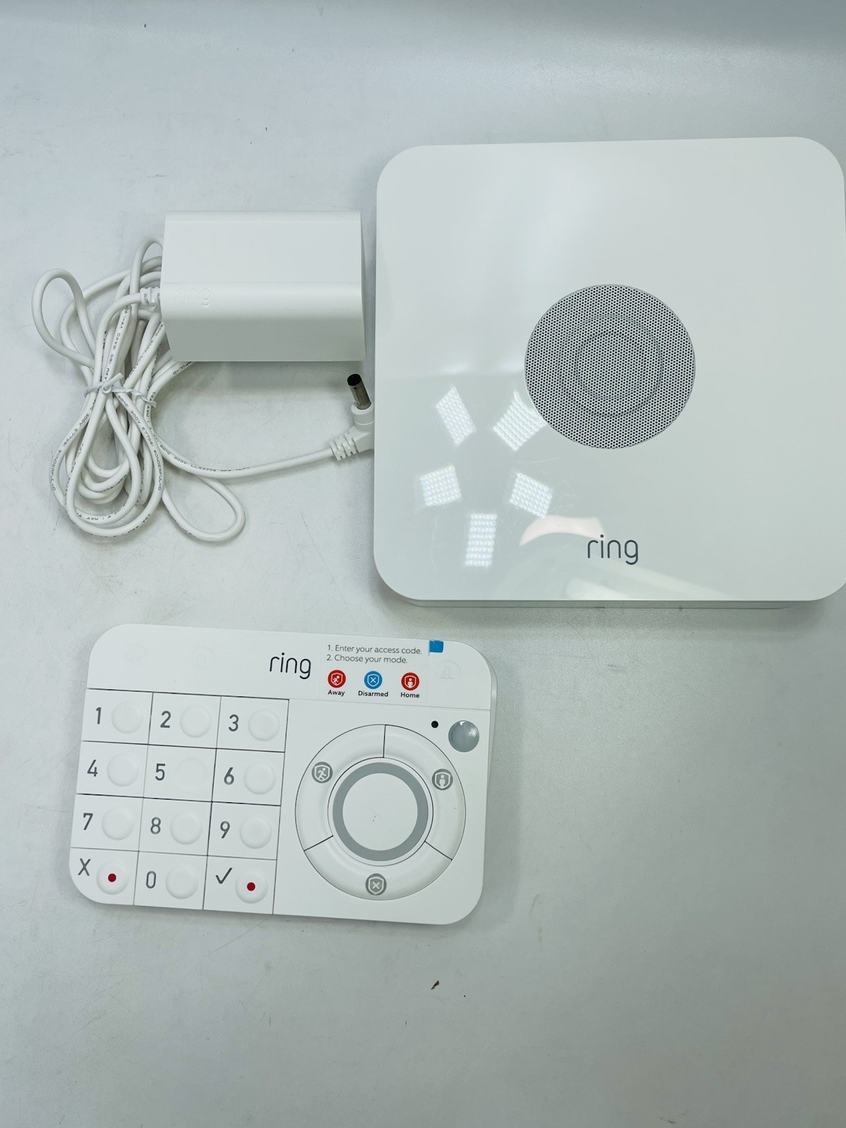 RING Z WAVE PLUS 4HB1U90EN0 Alarm System Base Station w/ Power Supply & Keypad