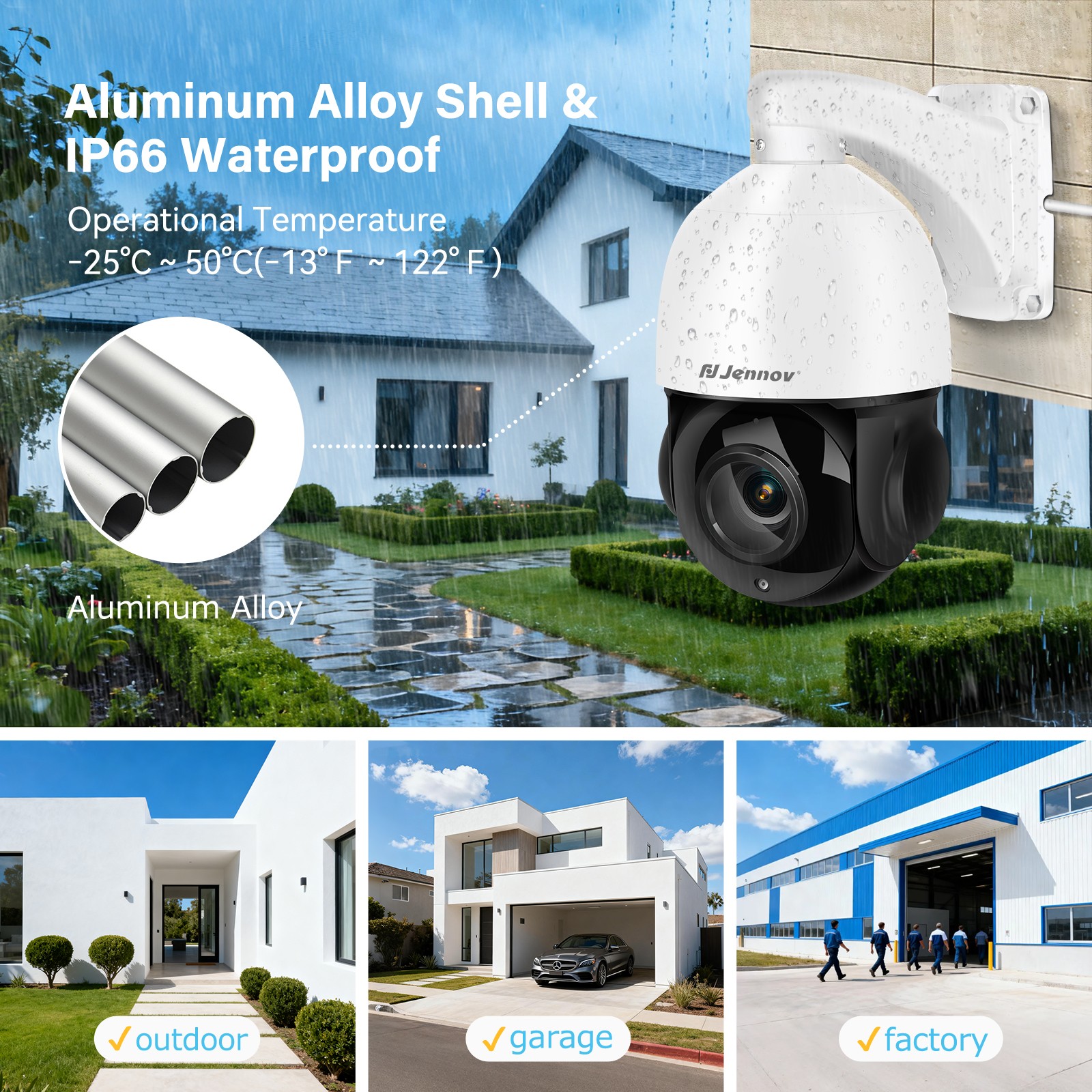 4K 8MP POE Security Camera IP Camera 360° View 2-Way Audio Night Vision