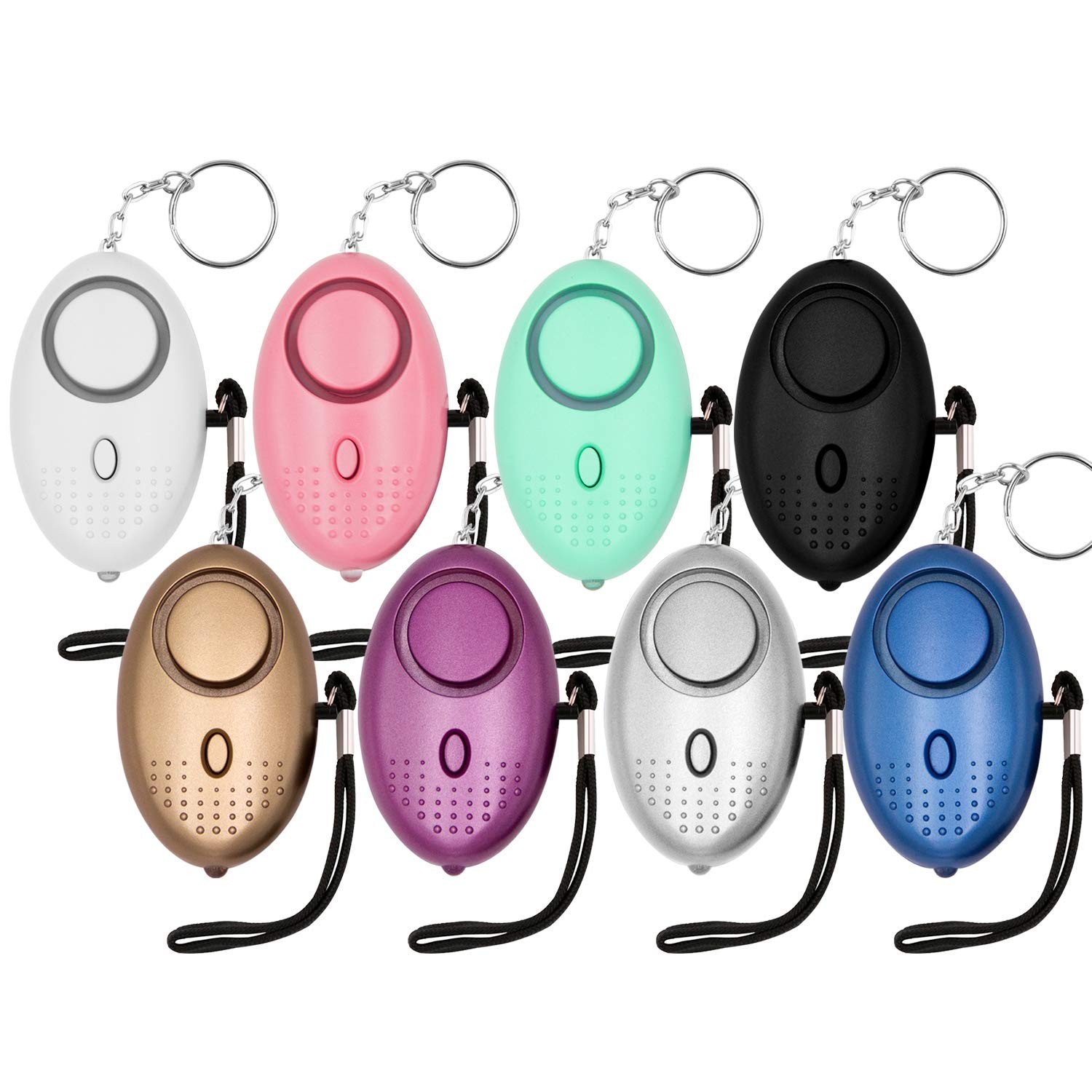 KOSIN Safe Sound Personal Alarm, 8 Pack 140DB Personal Security Alarm Keychai…