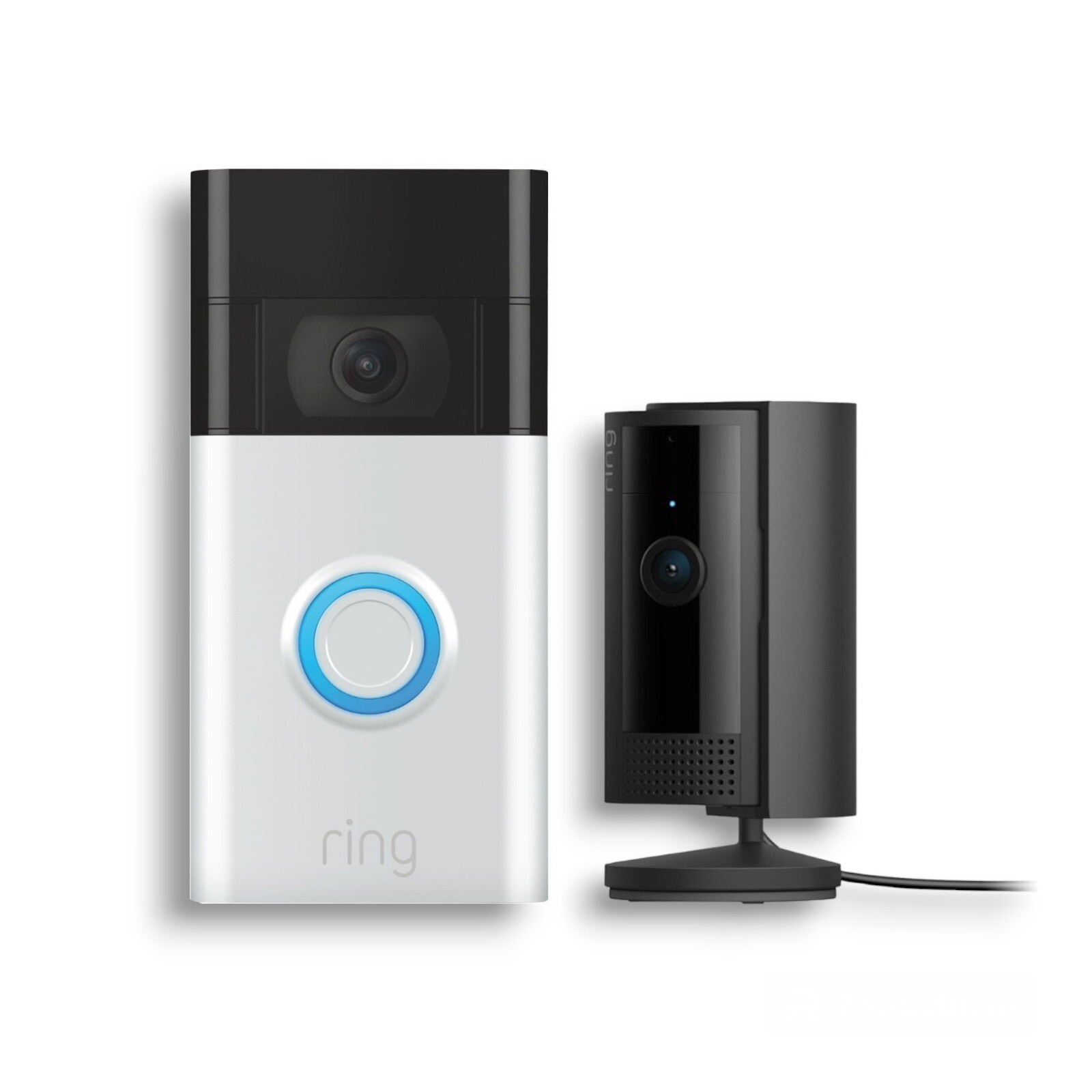 Ring Battery Smart WiFi Video Doorbell with Plug-in Indoor Camera and Chime