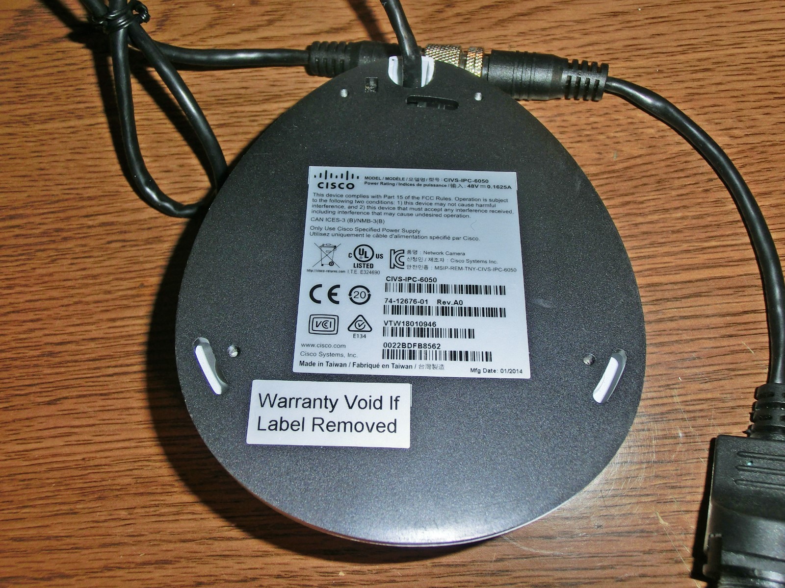 Cisco Video Surveillance CIVS-IPC-6050 IP Camera – Outside Network Camera