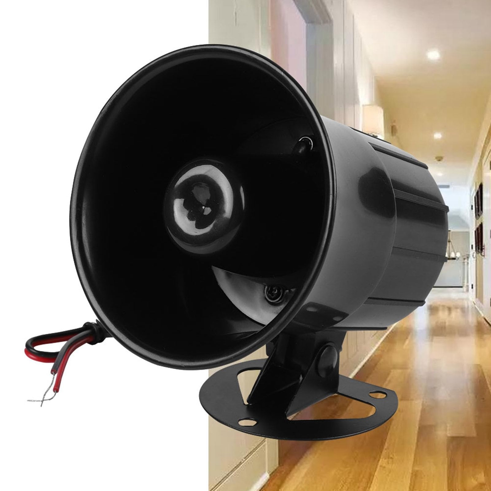 110dB Siren Alarm, 4 x 4.2 in Security Horns Sirens, IP65 Waterproof 12V Sire…