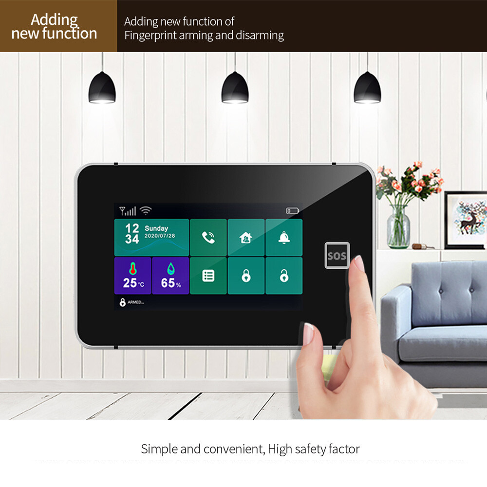 Wireless WiFi GSM Home Security Alarm System PIR Anti-Theft Remote Control F5O9