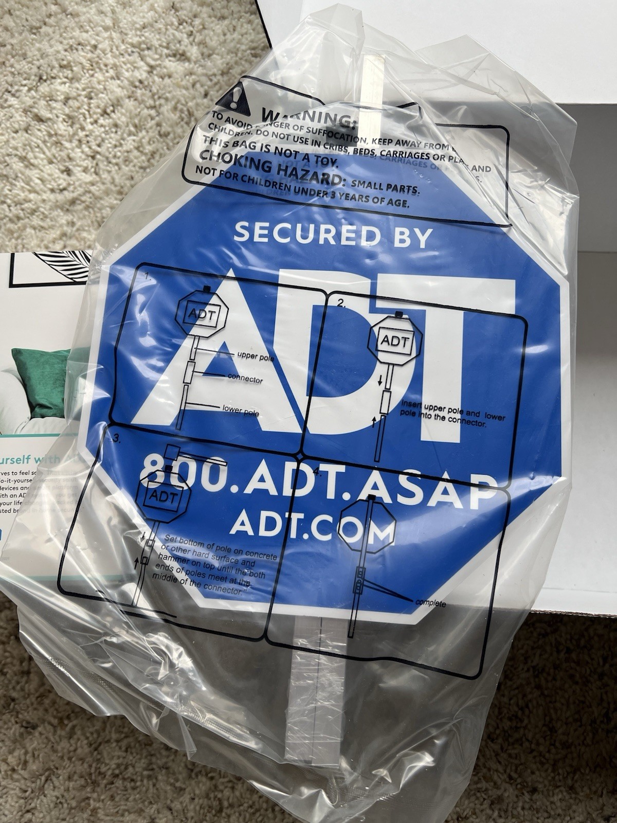 ??ADT Self Setup Alarm System Door/Window & Motion Sensors ADT Yard Sign??