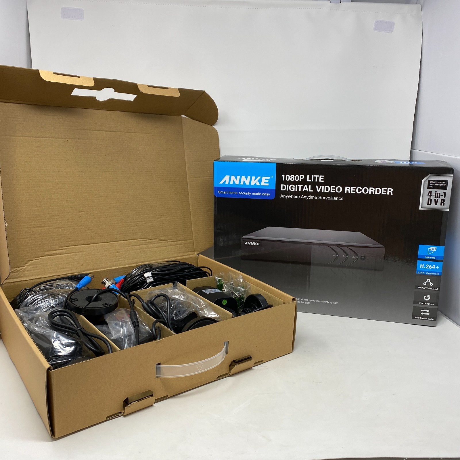ANNKE DN81R DC12V 8-channel NVR system w/ 4 C11BX cameras – NO HDD