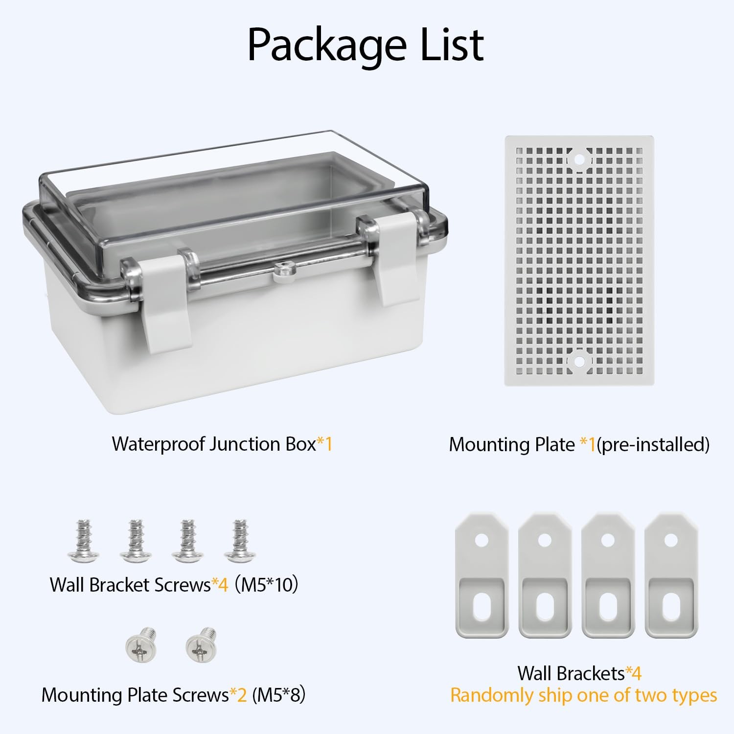LMioEtool ABS Plastic Dustproof 5.9″ x 3.9″ x 2.8″ (1pc), Clear Cover