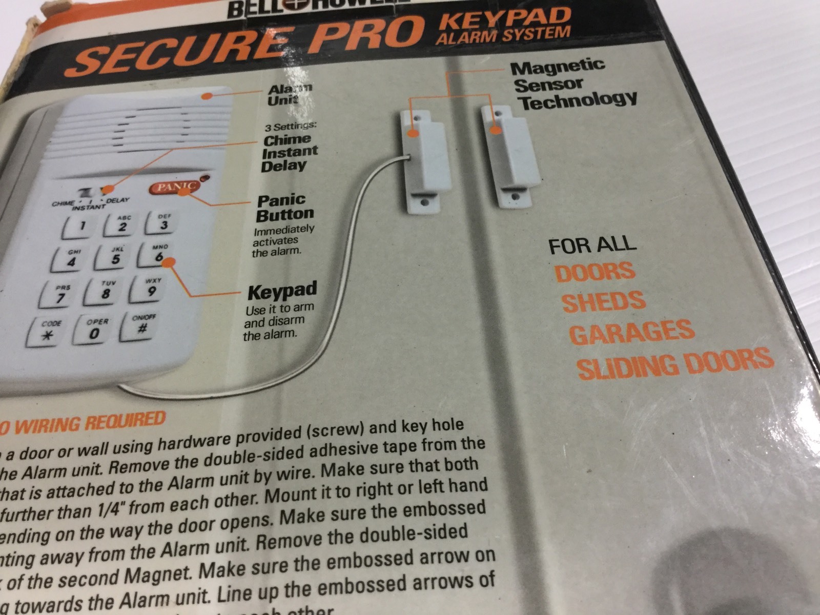 Vintage Bell Howell Secure Pro Keypad 110 Alarm System Panic Button Loud 7788