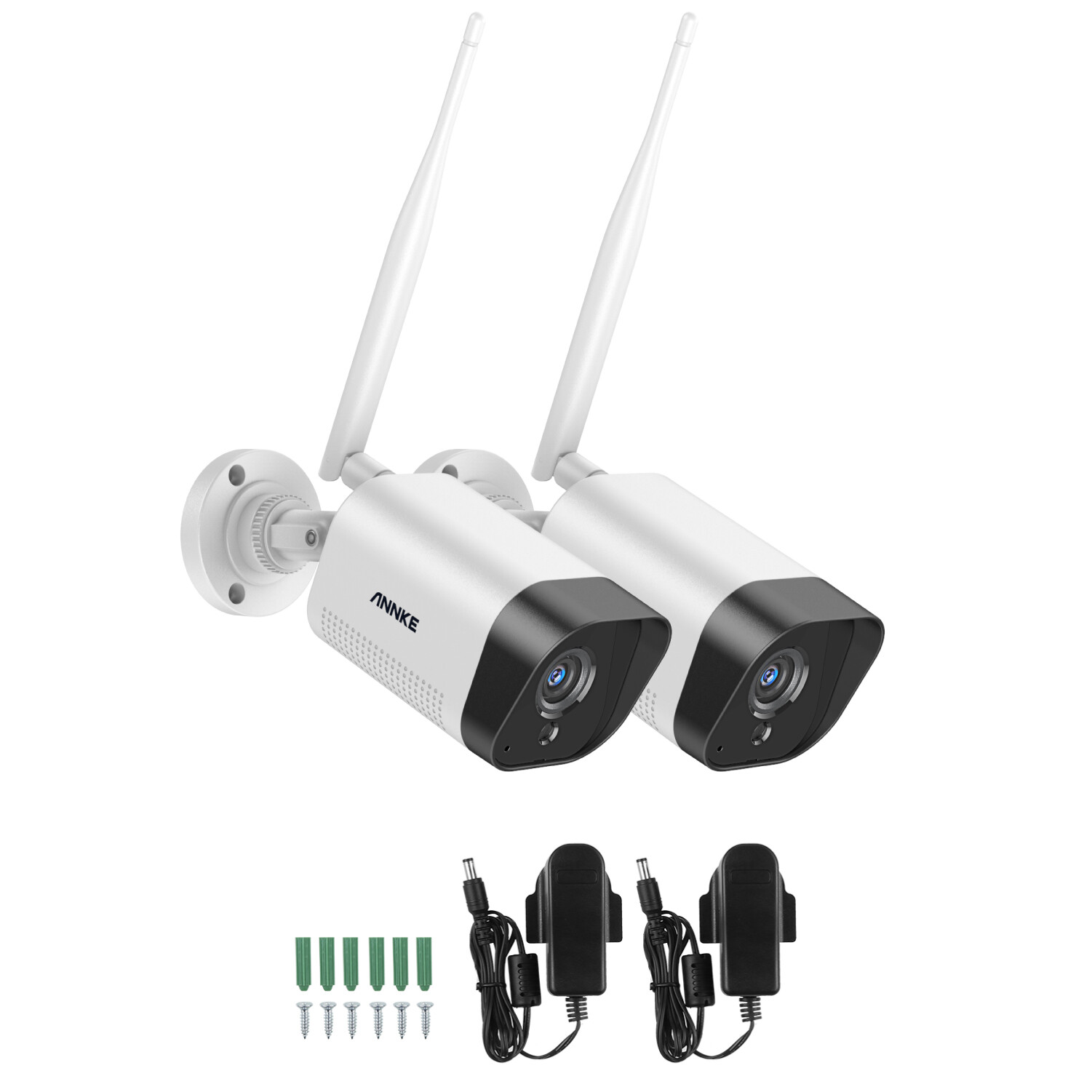 ANNKE 2x 3MP Wireless Outdoor CCTV Security Camera Two Way Audio Human Detection
