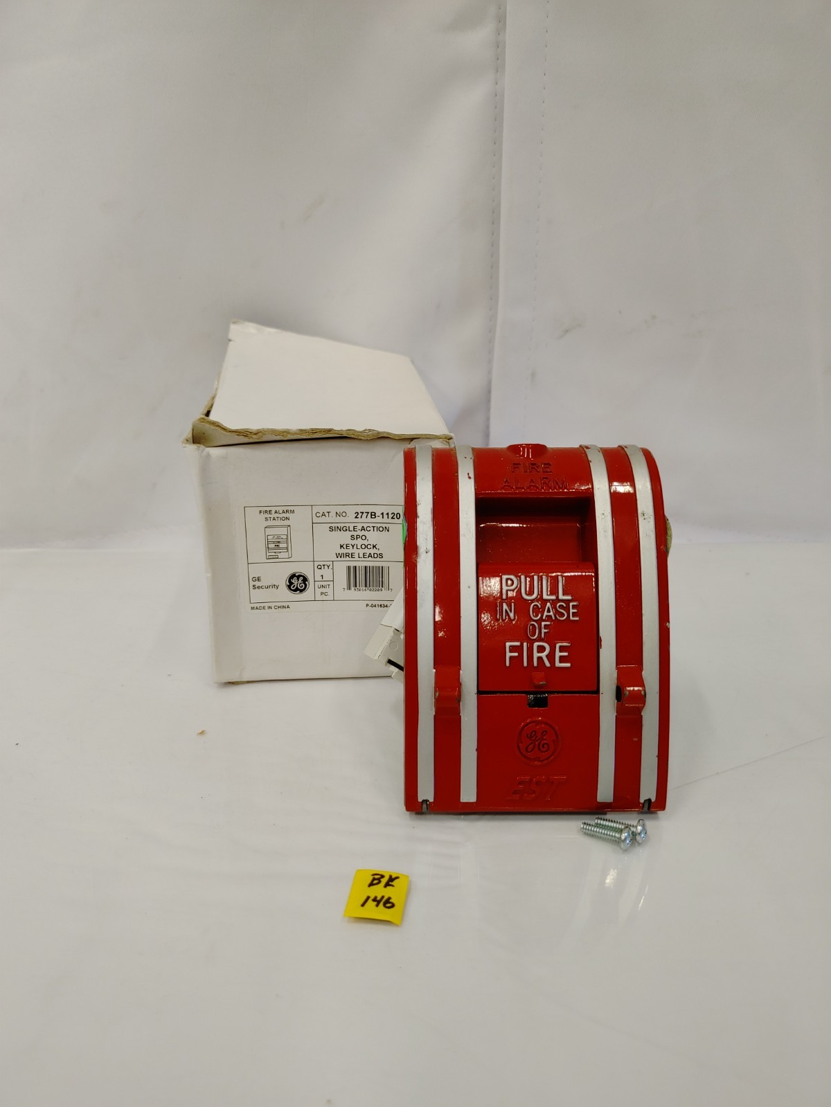GE Security 277B-1120 Double Action Fire Alarm Manual Pull Station