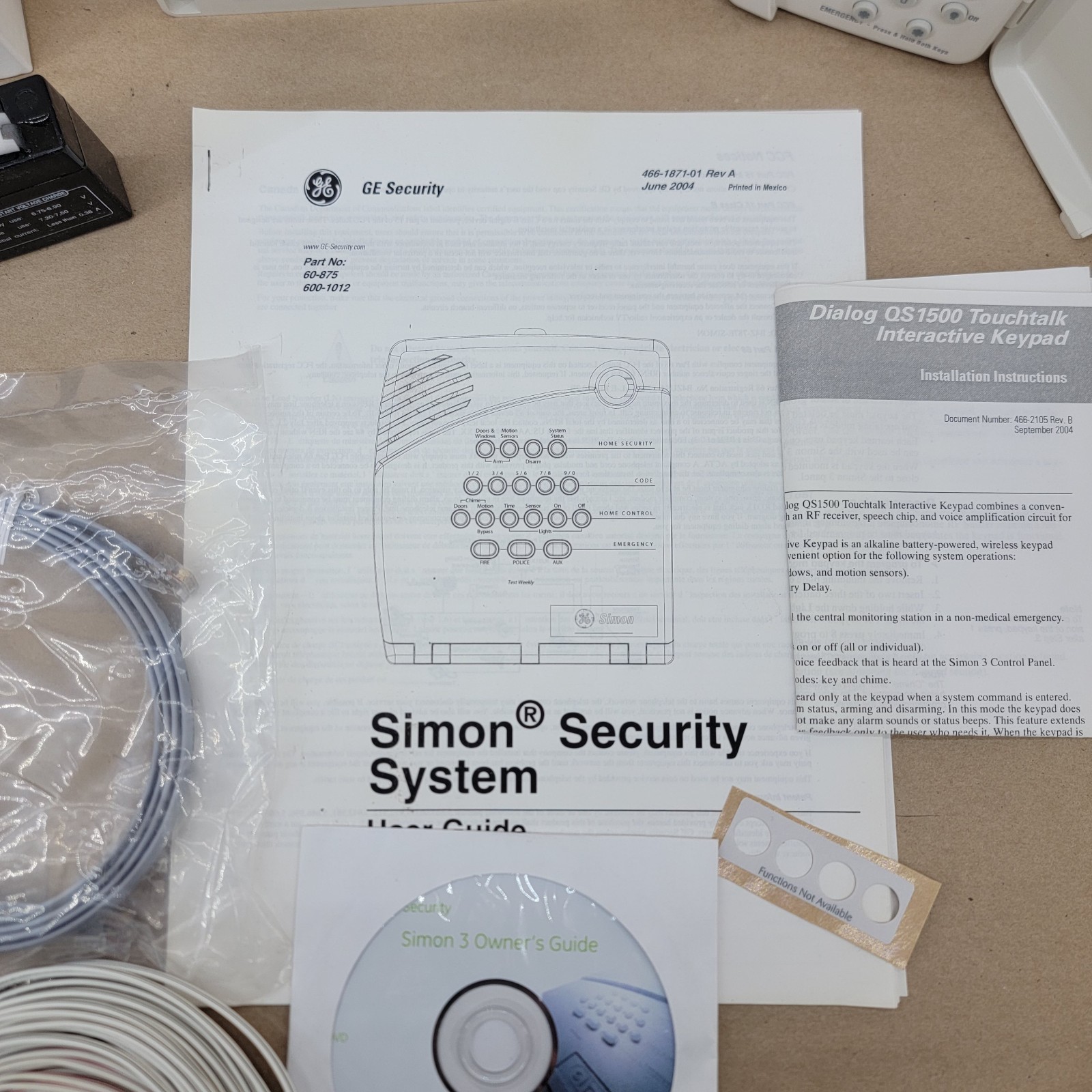 GE Simon 3 Security System Control Panel Starter Kit Speaker System Touchtalk