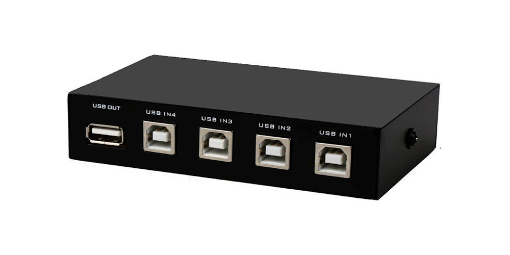 4-Port PC USB Sharing Switch – 4 Computers Sharing 1 USB Device