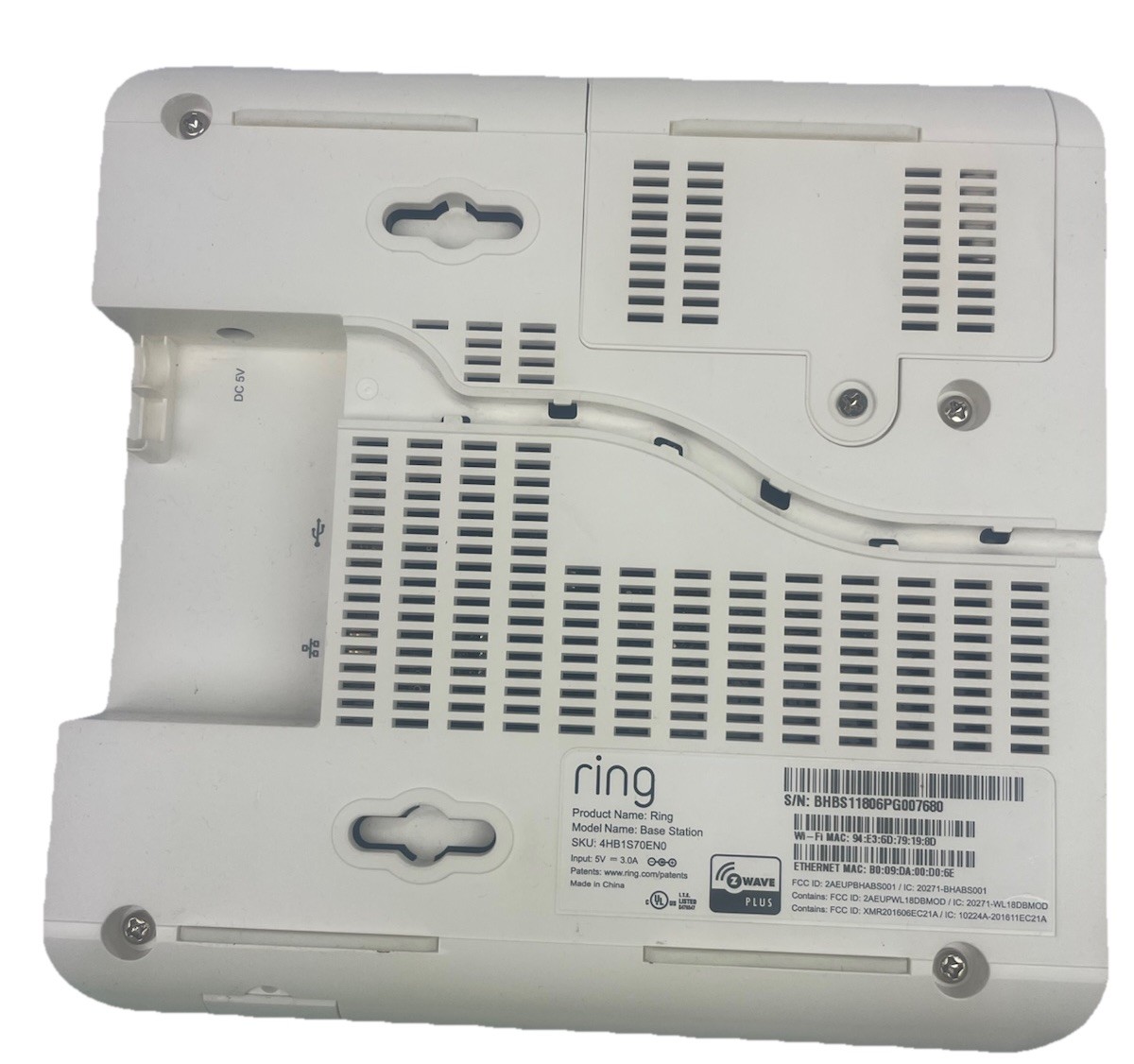 ⭐ Ring Alarm Home Security System Base Station 4HB1S70EN0 UNKNOWN REGISTRATION ⭐