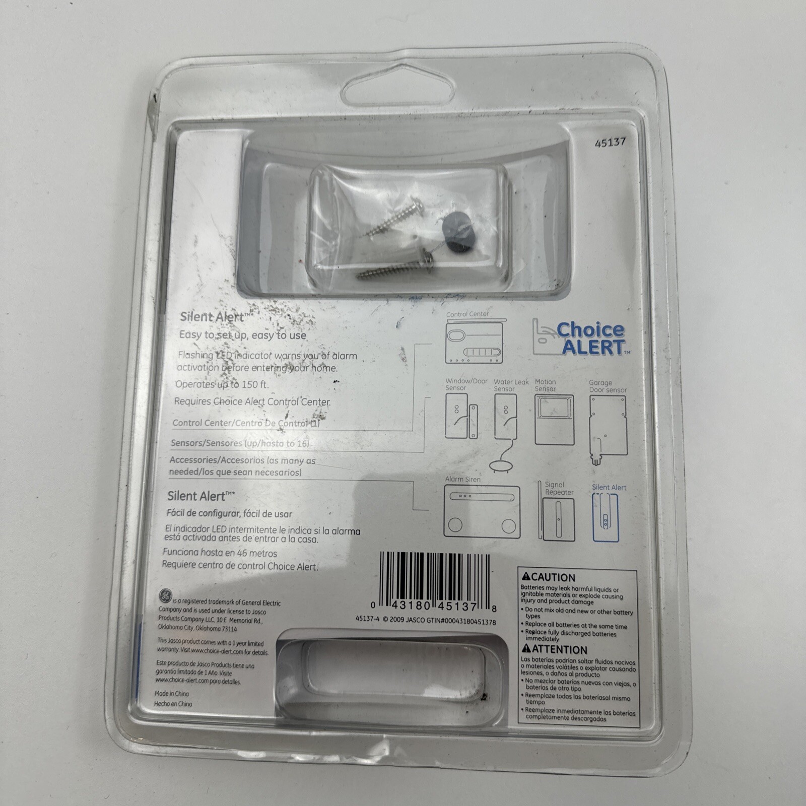Replacement Silent Wireless Alarm System Flashing LED GE Choice Alert 45137 GE