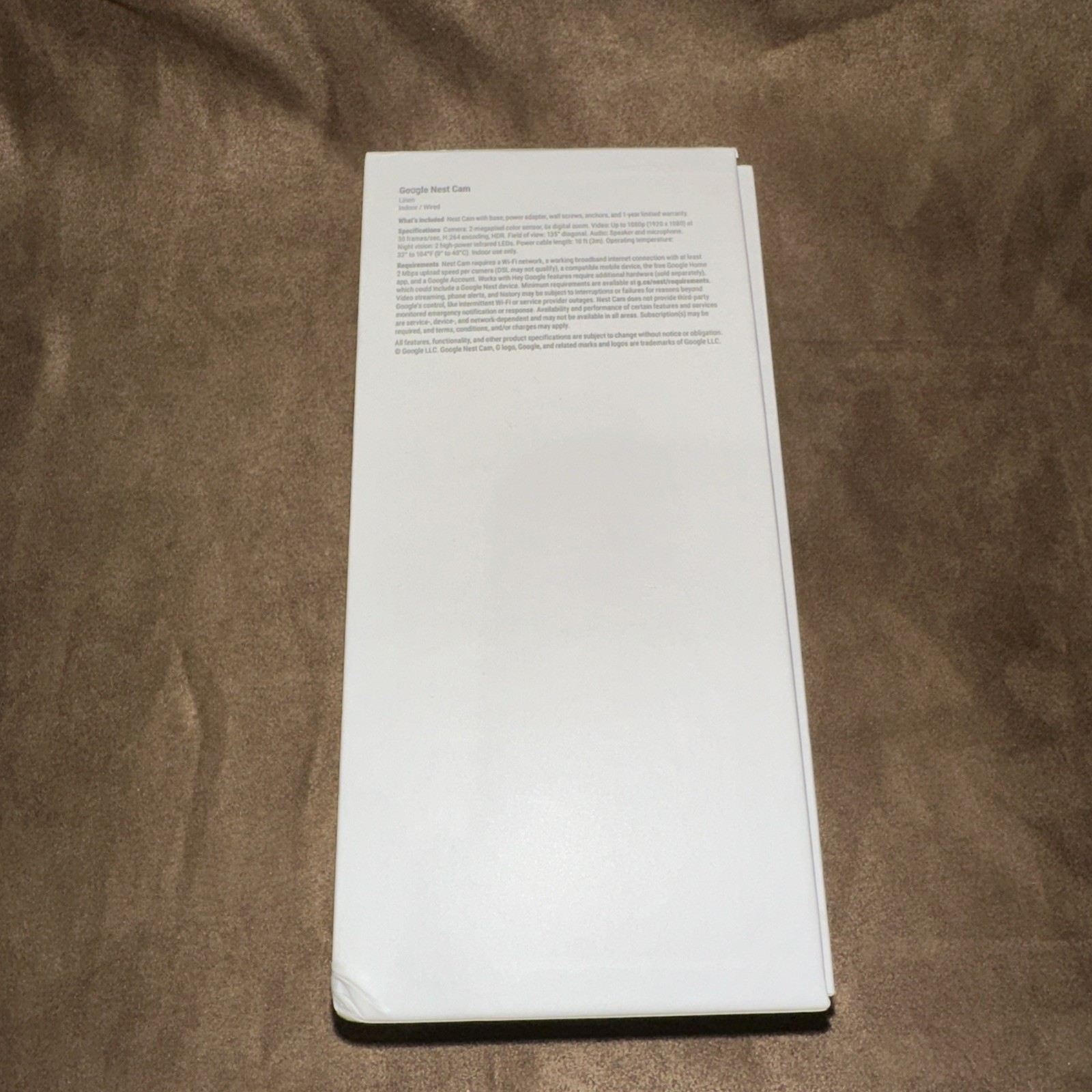 Google Nest Security Cam Indoor Wired 2nd Gen – Linen – GA03179-US- New