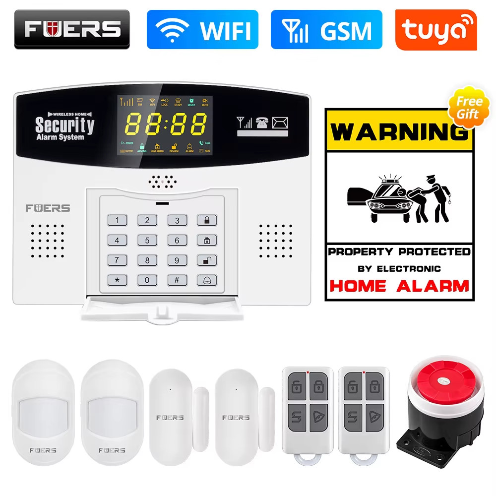 W210 Tuya Smart Alarm System Kit WIFI GSM Burglar Alarm Smart Home Alarm System