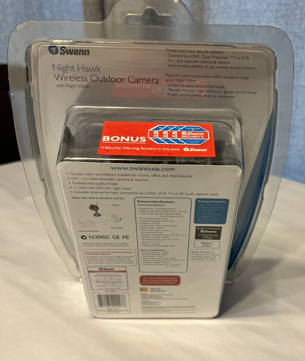 Swann Night Hawk Wireless Outdoor Camera & Receiver New in Original Package NEW