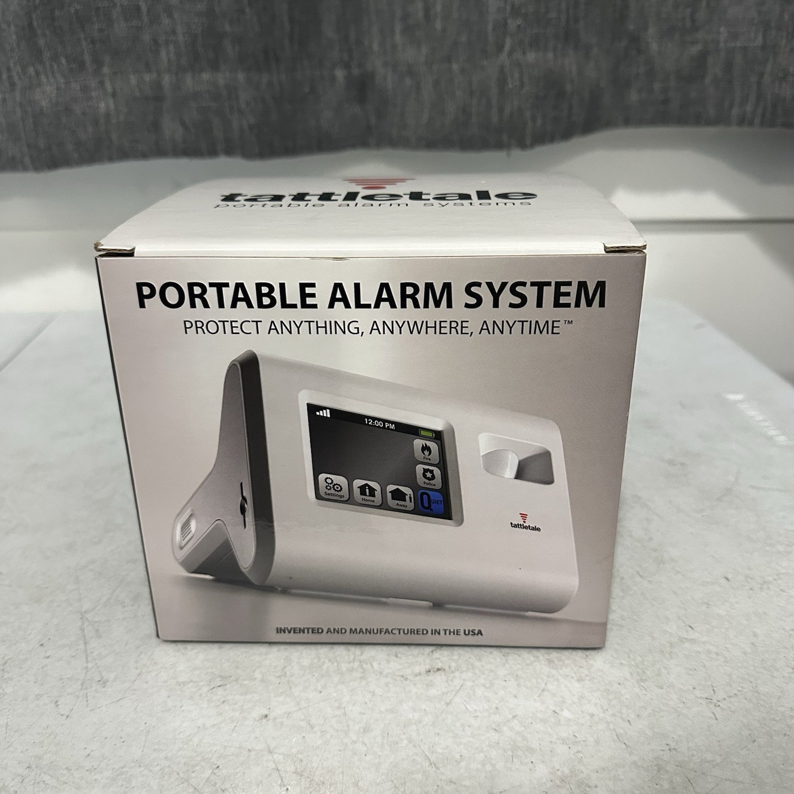 Tattletale Portable Alarm System w/ Power Supply. Powers On. Unknown Pin