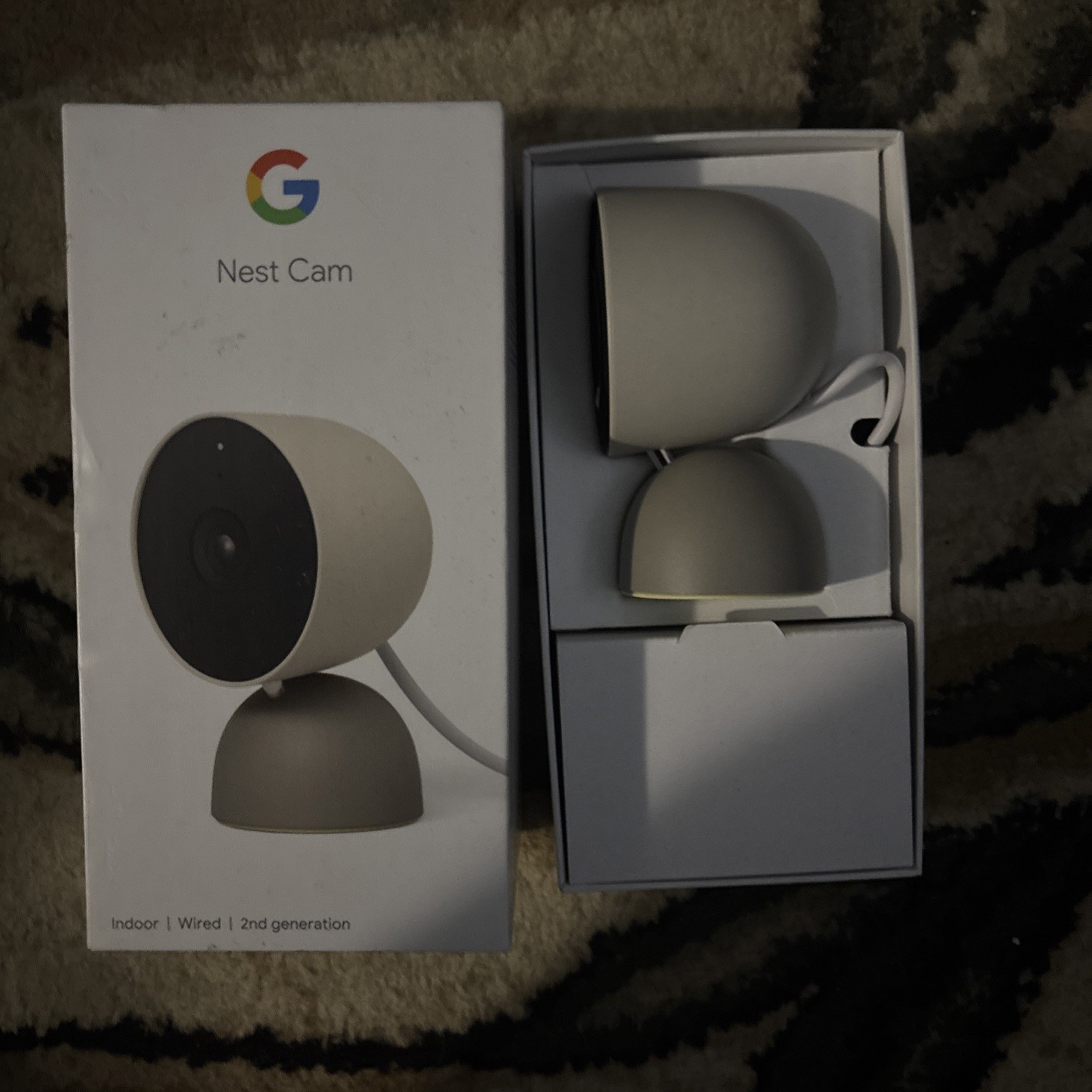 Google Nest Cam Indoor Wired 2nd Gen Security Camera – 1080p HD, Wi-Fi, Night