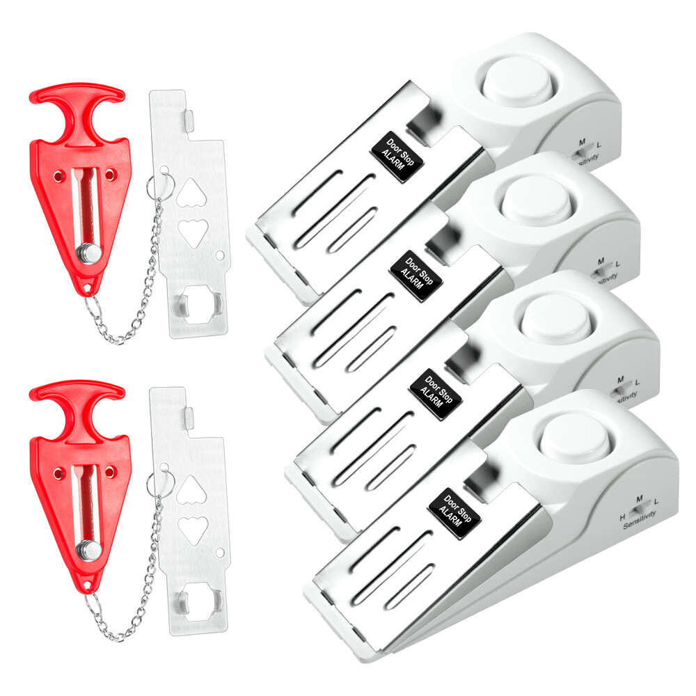Portable Wireless Security Safety Door Lock&Door Stop Alarm Stopper Hotel Travel