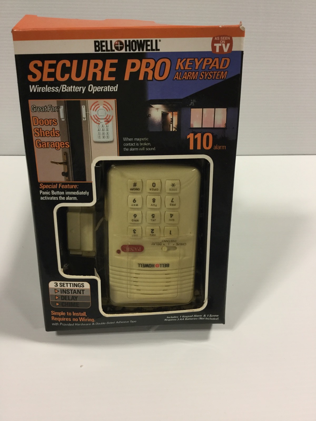 Vintage Bell Howell Secure Pro Keypad 110 Alarm System Panic Button Loud 7788