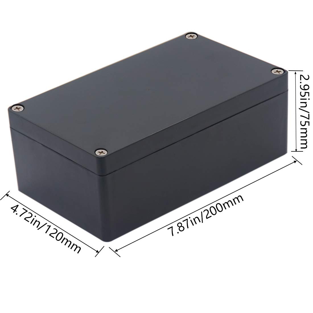 Junction box, Raculety Electrical Project Case Power 7.87″x4.72″x2.95″, Black