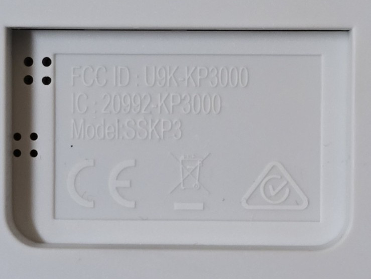 SimpliSafe Home Security System Keypad Remote White Model SSKP3 Tested Works |F2