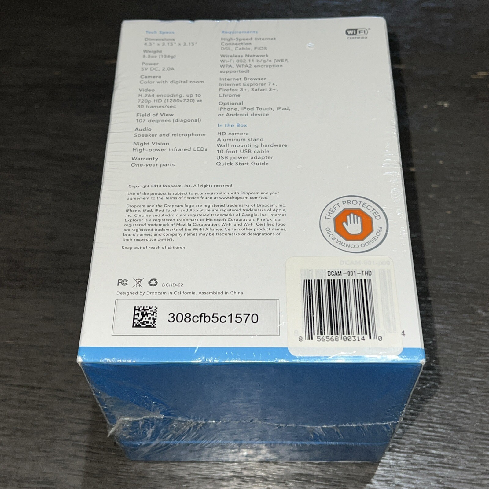 Dropcam Wi-Fi Wireless HD Video Monitoring Camera Night Vision Cloud Storage NIB