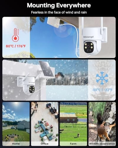 3MP F1.0 Aperture True Full Color Night Vision 2-Cam Kit 5G/2.4G WiFi 2pcs+64GB
