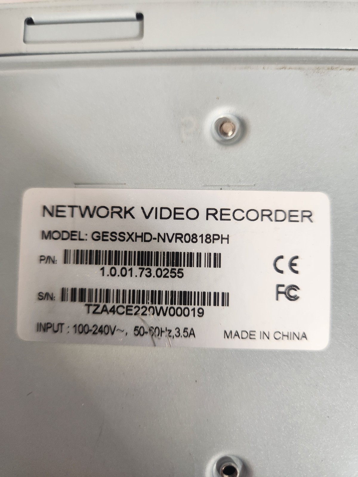 GESS GESSXHD-NVRO818PH 16 Channel NVR Security Camera System 8-Port PoE HDMI VGA