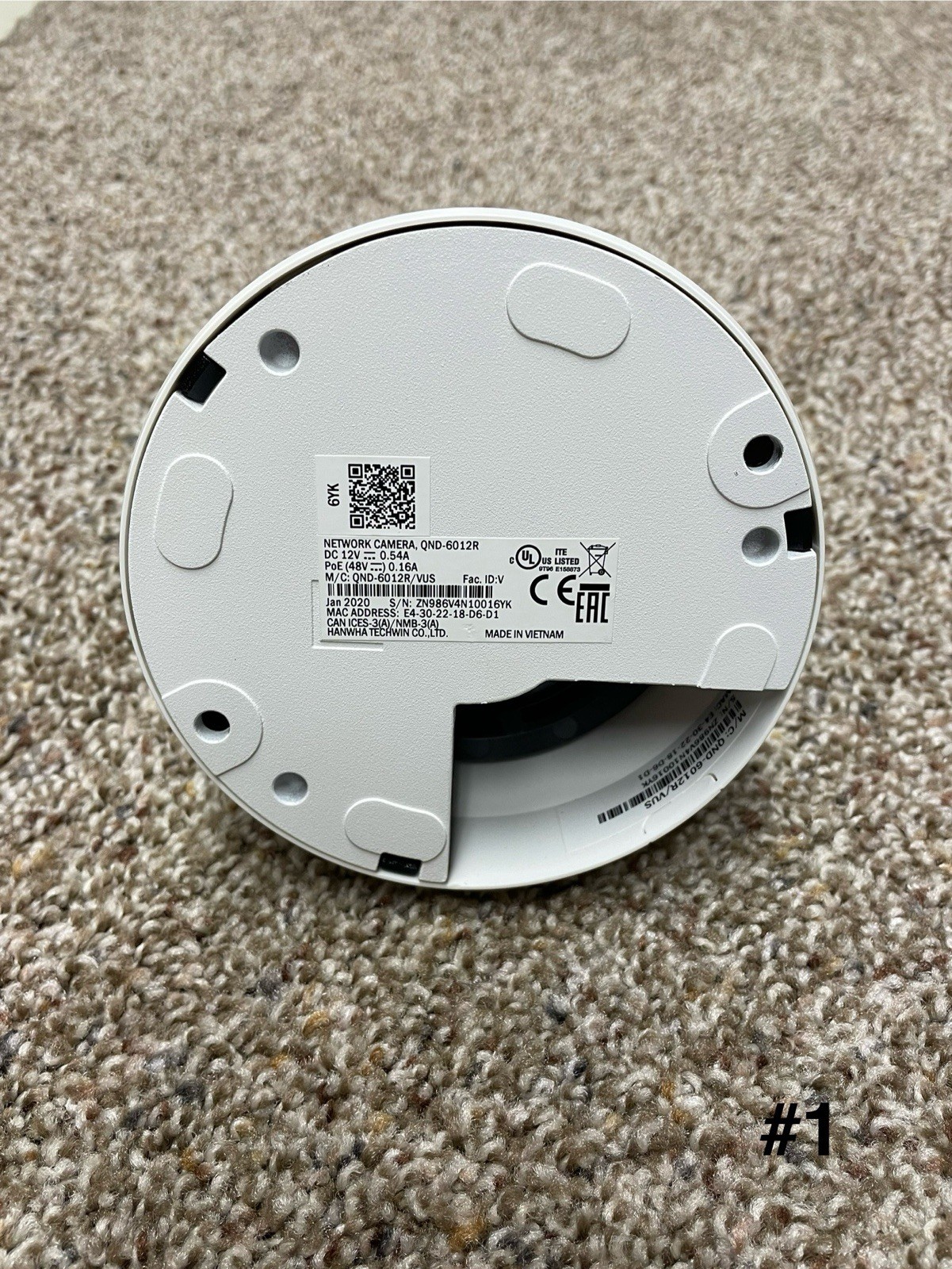 Hanwha Wisenet QND-6012R 2MP IP Network Camera With 2.8mm Lens & Night Vision