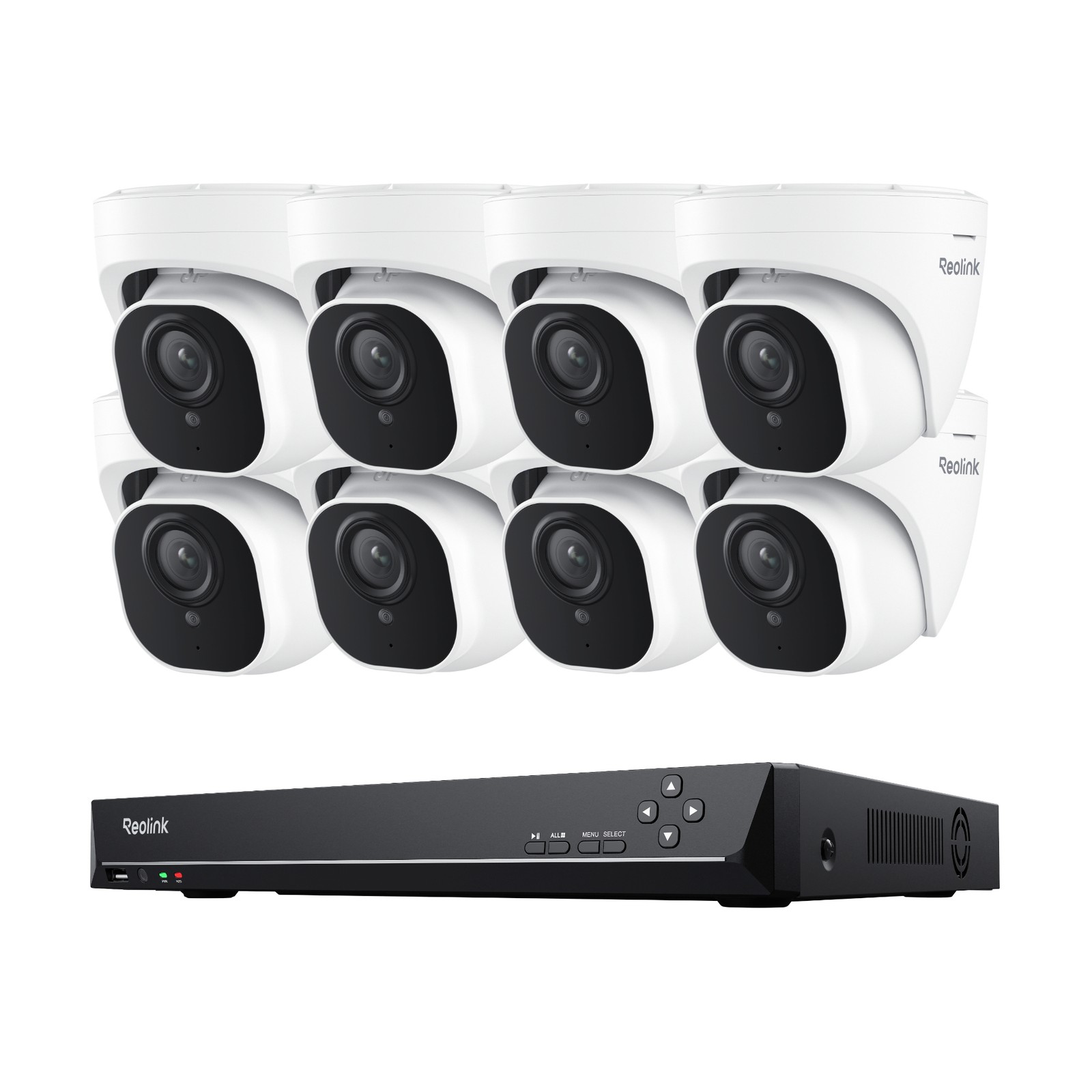 Reolink 16CH NVR 4K 8MP PoE Outdoor Security Camera System Audio 4TB RLK16-800D8
