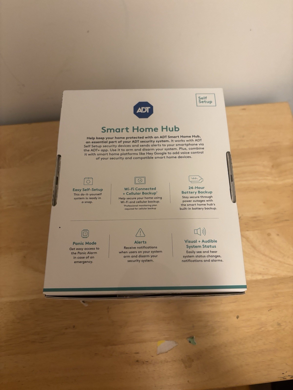 ADT Self Setup Smart Home Hub – White (S40LR1-01) New In Box NOS