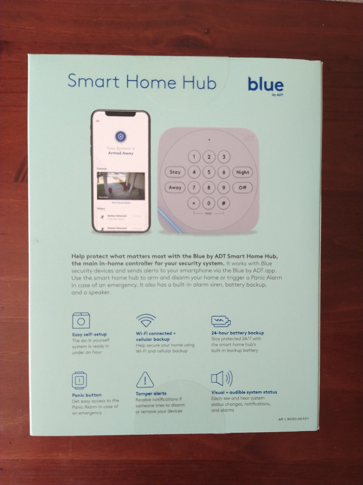 NIB Blue By ADT Smart Home Hub S40LR0-01 Pearl Gray No Activation Code Required