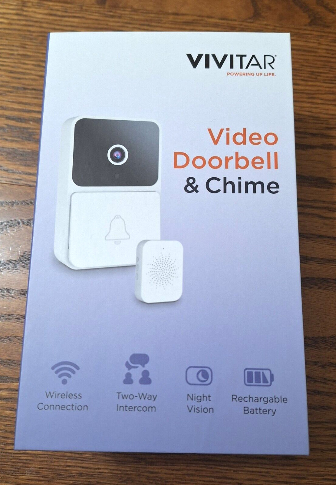 Vivitar Security Video Doorbell & Chime Kit WIFI White DB201 NOC NEW