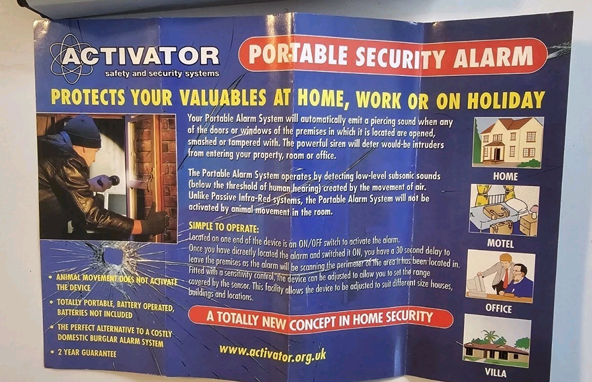 Portable Security Safeguard Activator RX-9 Rx-8 Infrasonic Home Security Alarm
