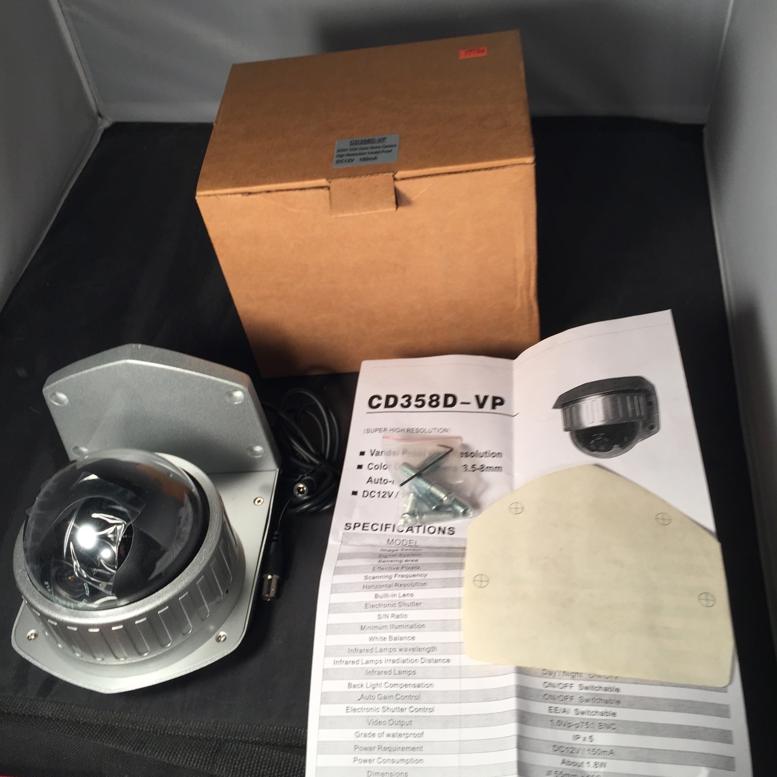 Sony CD358D-VP CCD Color Dome Camera Hi-Res