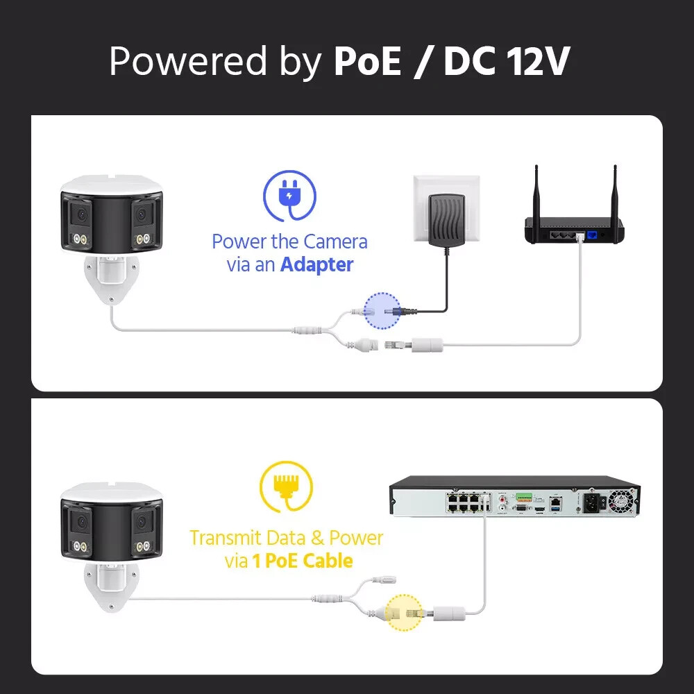 ANNKE 8MP 4K 6MP Full Color PoE Security Camera Dual Lens Two-Way Audio Outdoor