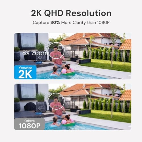 WiFi6 Solar Security Cameras Wireless Outdoor, 2K QHD Home Security 4-Cam Kit