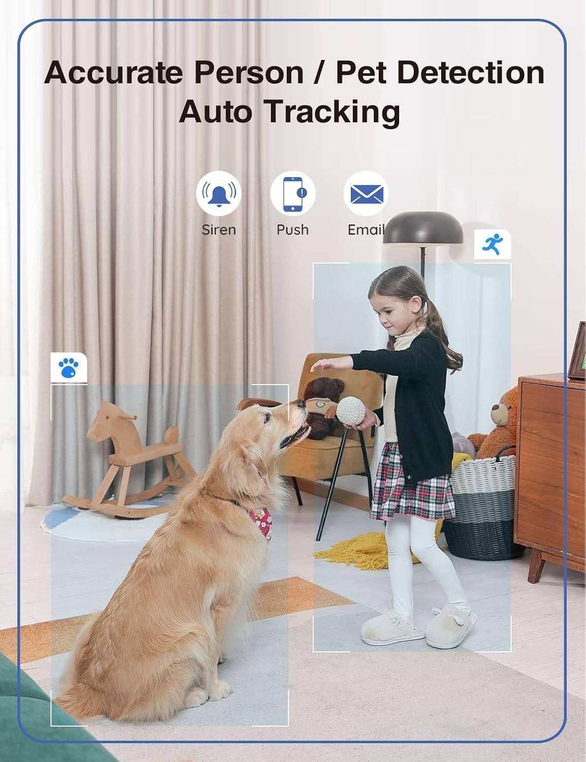Outdoor Security Camera 1080P 2.4GHz Wireless WiFi Internet Home Security PTZ