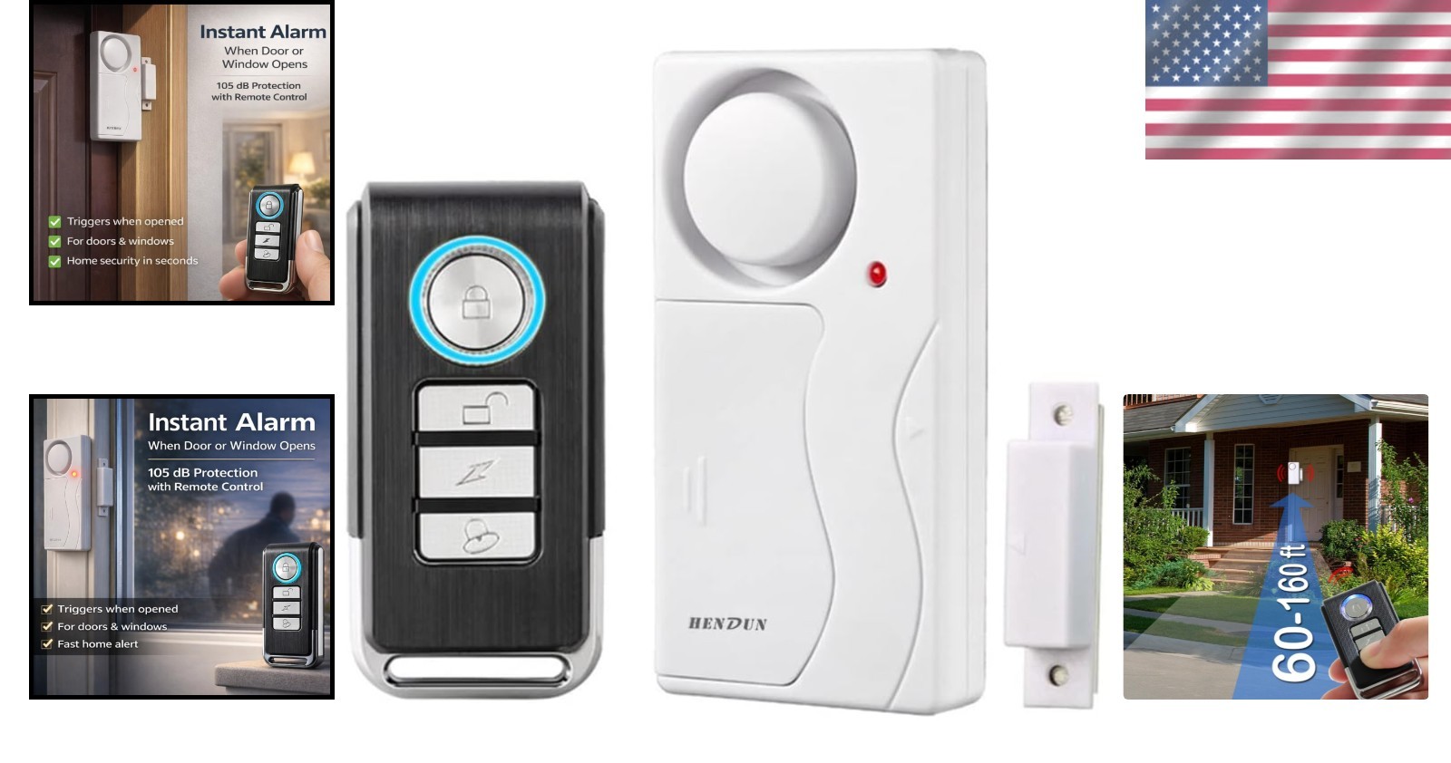 Compact Magnetic Security Sensor – Wireless Remote Alert for Pool & Home Safety