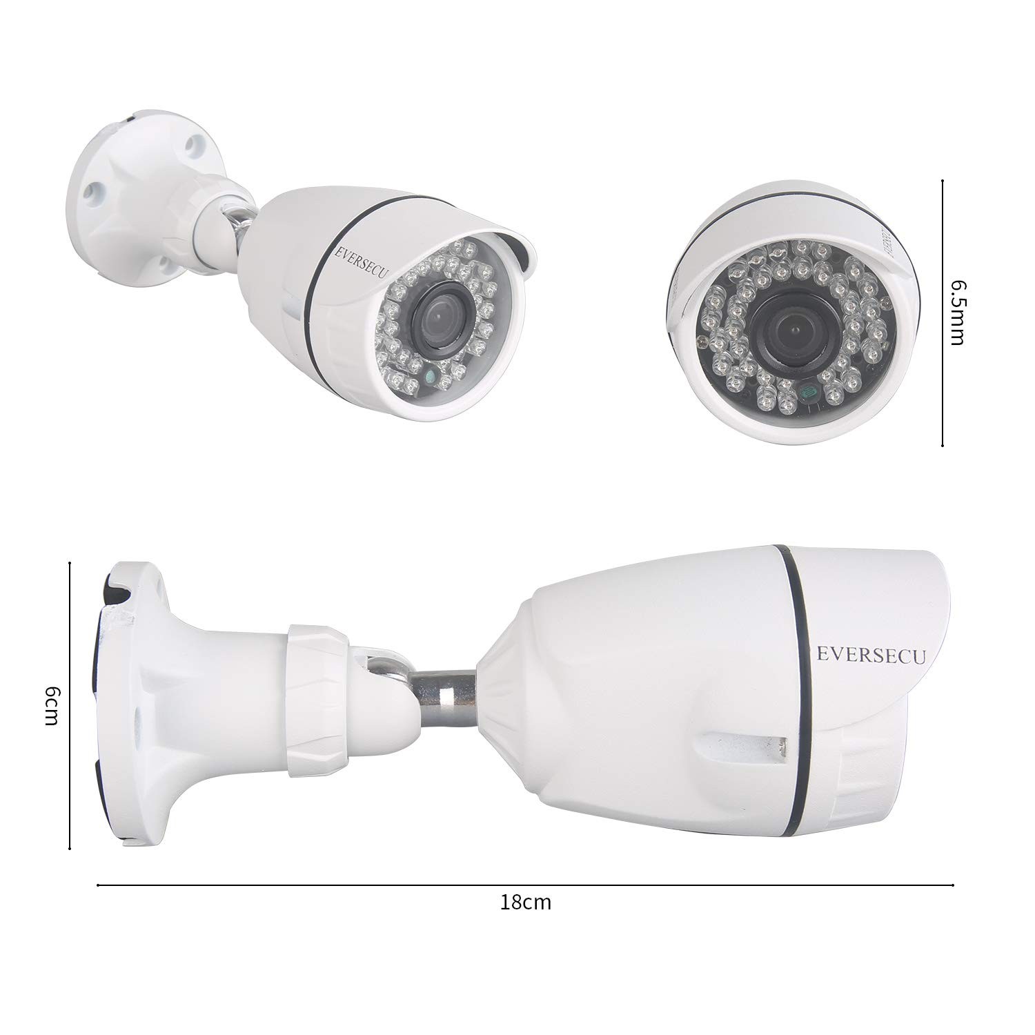 4Ch Home Security Camera System, 1080P DVR & 4pcs HD Weatherproof Cameras, Ni…