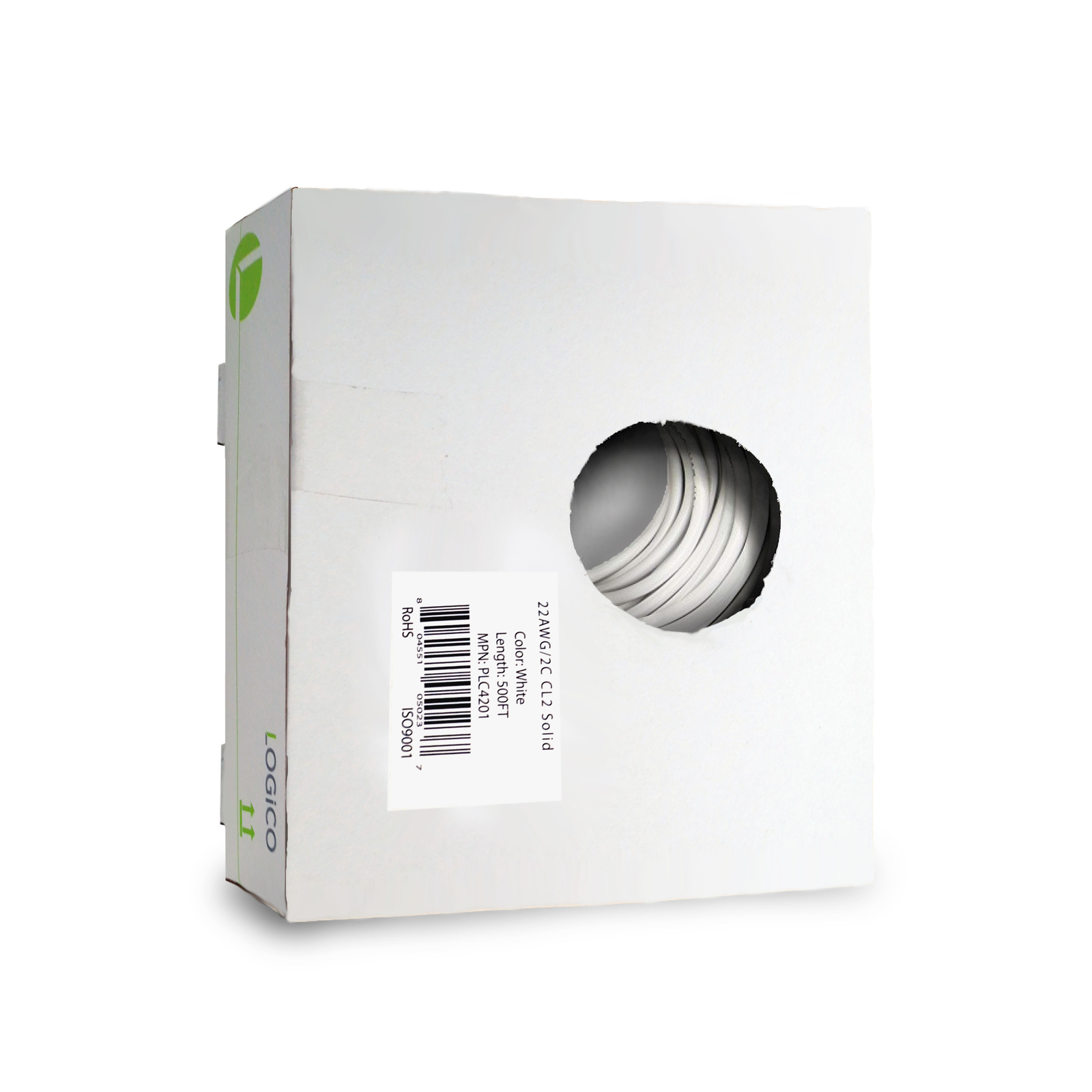 Security Wire Burglar Alarm 22/2 AWG Cable 500FT Solid White 500′ Speaker Cable